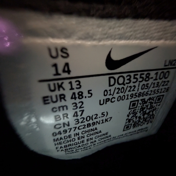 Nike Vapor Edge Elite 360 Flyknit White Black Football Cleats Mens 14 DQ3558-100